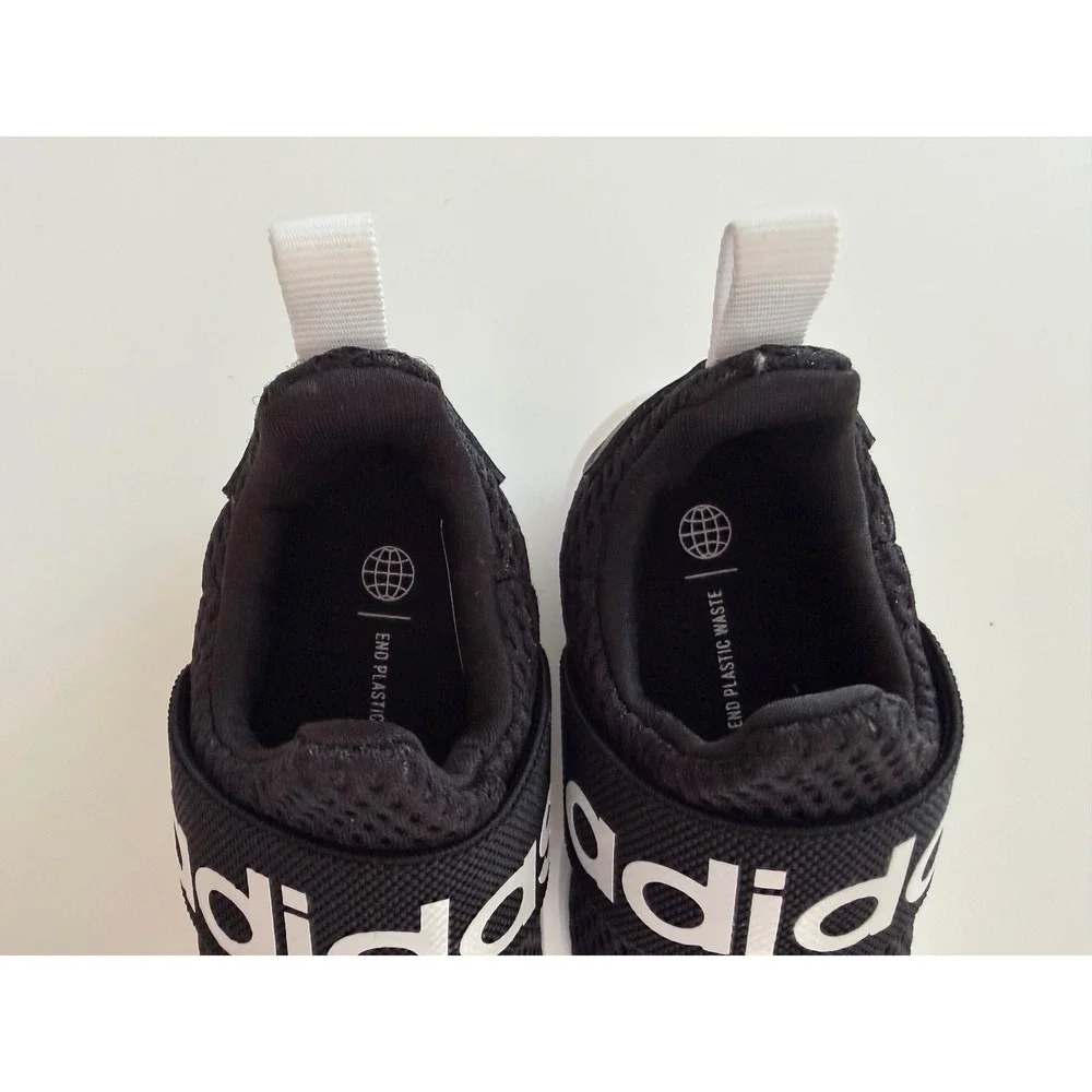 Adidas Lite Racer Adapt 4.0 Baby/Toddler Black White Slip On Sneakers Size 5K